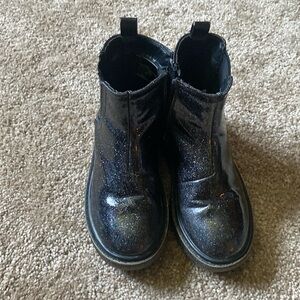 Toddler girls Steve Madden black glitter boots - size 11